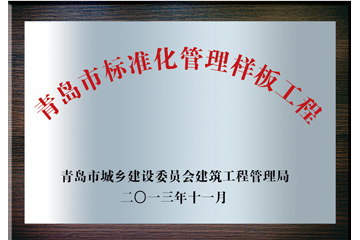 青岛市标准化管理样板工程